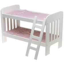 Wooden Doll Bunk Beds with Ladder for 20 inch Dolls