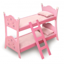 Badger Basket Blossoms and Butterflies Baby Doll Bunk Bed for 20 inch Doll