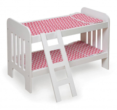 Doll Bunk Bed with Ladder - Chevron Print