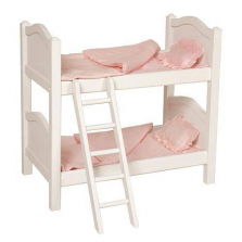 Guidecraft Doll Bunk Bed - White