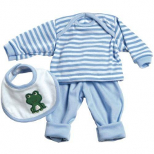 Adora Playtime Baby Doll Outfit - 3 Piece Layette Set - Blue