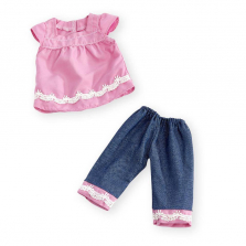 You & Me Playtime Outfit for 12-14 Inch Doll-Smock Top Set