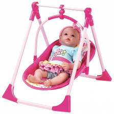 Adora 20 inch 4-in-1 Baby Carrier, Swing and High Chair Playset