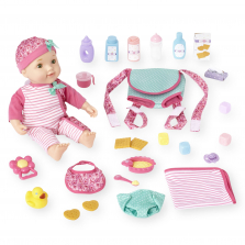 You & Me Pink Baby Doll with Carrier Playset - Caucasian