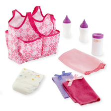 You & Me Baby Doll Diaper Tote Bag with Accessories
