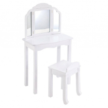 Guidecraft Expressions Vanity & Stool - White