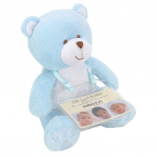 Babies R Us Plush 7 inch Bear with Gift Card Holder - Blue