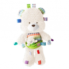 Bright Starts Taggies Snuggle and Play Stuffed Teddy Bear - White