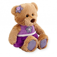 Animal Alley 12 inch Dressed Bear - Purple