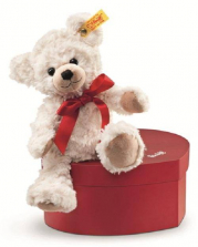 Steiff Sweetheart Stuffed Teddy Bear in Suitcase - Cream