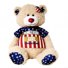 Homefront Girl 15 inch Teddy Bear Collection Signature Stuffed Teddy - Brown