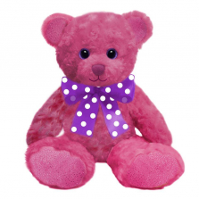 First and Main 10 inch Sorbet Stuffed Bear - Hot Pink