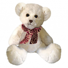 First & Main 20 inch Plush Scrumptious Bear - Red/White