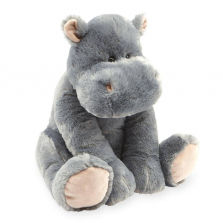 Animal Alley 15.5 inch Sitting Stuffed Hippo - Grey