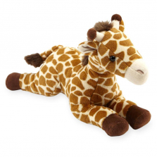 Animal Alley 12 inch Lying Giraffe Plush - Brown/Ivory