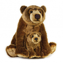 National Geographic Lelly Plush - Grizzly Bear with Baby