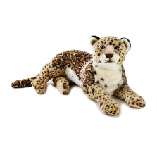 National Geographic Stuffed Jaguar - Tan/White