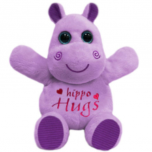 First & Main 10 inch Plush HugALuvs Hippo - Violet