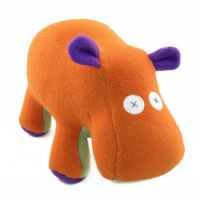 Cate and Levi 16 inch Softy Hippo Stuffed Animal - Orange