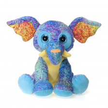 Scribbleez 12-inch Stuffed Elephant - Blue