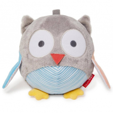 Skip Hop Treetop Friends Chime Stuffed Owl - Grey/Pastel