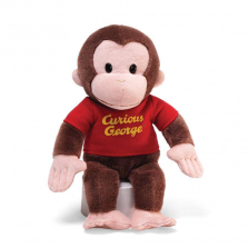 Gund 12 inch Curious Red Shirt Stuffed Monkey - George