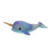 Scribbleez 17-inch Stuffed Narwhal - Blue