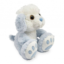 Animal Alley 9 inch Big Foot Babies Stuffed Puppy - White/Blue