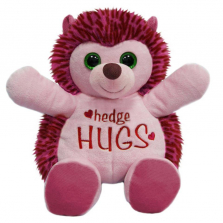 First & Main 10 inch Plush HugaLuvs Hedgehog - Pink