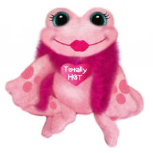 First & Main 15 inch Plush Lady Leila Frog - Pink