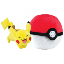 Pokemon Zipper Poke Ball 9 inch Stuffed Figure - Pikachu and Poke Ball