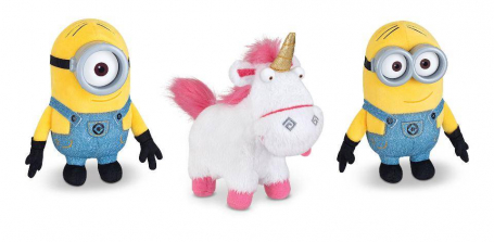 Despicable Me 3 Pack 6 inch Stuffed Minions - Carl, Dave and Fluffy
