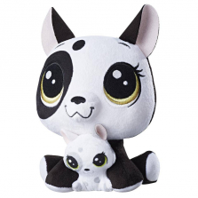 Littlest Pet Shop Stuffed Figure Pairs - Bullena Doghouser and Scamper Doghouser