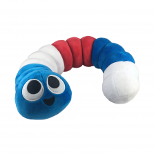 slither.io 24 inch Bendable Plush - Blue, White and Red