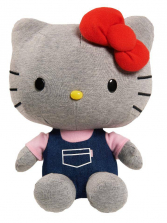 Hello Kitty 10-inch Medium Plush - Grey Knit