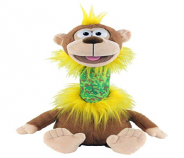 Mimic Mees Talk Back Zoo Stuffed Monkey - Brown/Yellow