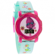 DreamWorks Trolls Girls Flashing Lights and Sounds Watch - Trolls Artwork Strap