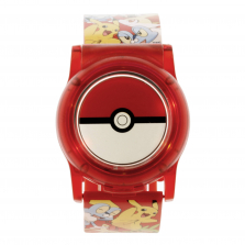 Pokemon Boys Pop Flashing Watch - Red plastic Strap