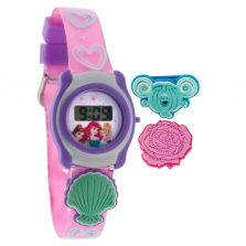 Disney Princess LCD Interchangeable Sliders Watch - Pink Strap