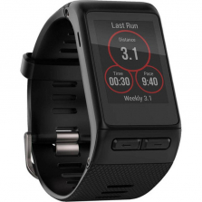 Garmin Vivoactive Heart Rate and GPS Regular Fit Smart Watch - Black