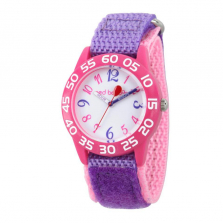 Red Balloon Girls Pink Plastic Watch with Purple and Pink Nylon Strap