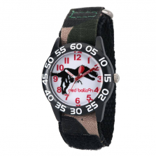 Red Balloon Boy's Dinosaur Black Plastic Watch with Camo Nylon Strap