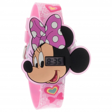 Minnie Mouse Molded Case Wristwatch with Flashing Lights