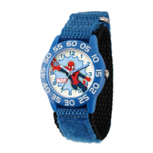 Marvel Spider-Man Boy's Plastic Watch with Blue Nylon Strap