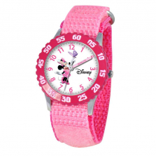 Disney Minnie Mouse Stainless Steel Time Teacher Watch with Pink Strap