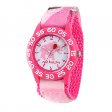 Red Balloon Girl's Pink Elephant Plastic Watch with Pink Nylon Strap