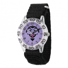 Sesame Street The Count Boy's Plastic Watch with Black Nylon Strap