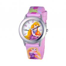 Disney Rapunzel Stainless Steel Watch with Graphic Print Strap