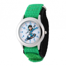 Disney Boy's Miles from Tomorrow Land Stainless Steel Watch - Green Nylon Strap