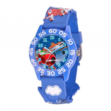 Disney Pixar Planes Boy's 3D Plastic Watch - Blue 3D Plastic Strap